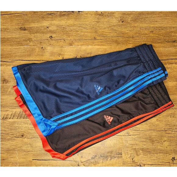adidas basketball lined elastic pull on shorts size 18/20 boys 2 pair - Picture 1 of 7